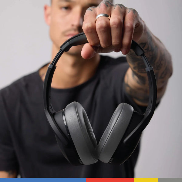 Skullcandy Crusher Evo Over-Ear Wireless Bluetooth Headphones with Sensory Bass, 40 Hr Battery, Microphone, Works with iPhone Android – Black/Asphalt