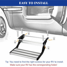 LEADALLWAY RV Step Camper Stair Folding Manual Single Drop Down Steps