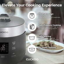 CUCKOO CRP-ST1009FG 10-Cup (Uncooked) / 20-Cup (Cooked) Twin Pressure Rice Cooker & Warmer with Nonstick Inner Pot, 16 Menu Modes, 3 Voice Guide, Auto Clean (Gray)