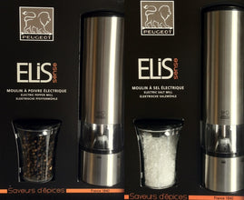 Peugeot Electric Salt & Pepper Mill Set - Stainless (Elis U'select Stainless Steel)