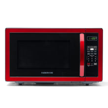 Farberware Countertop Microwave 1000 Watts, 1.1 cu ft - Microwave Oven With LED Lighting and Child Lock - Perfect for Apartments and Dorms - Easy Clean Metallic Red