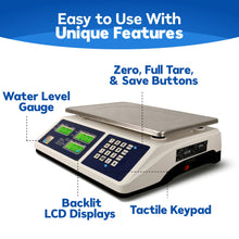 Penn Scale CM-101 NTEP Certified Scale for Digital Price Computing - 30lb Commercial Scale with 0.01lb Readability - Rechargeable Battery, Dual LCD Display & Removable Platter (COC #04-101A1)