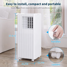 Takywep Portable Air Conditioner - 8,000 Btus Air Conditioner Cools Room Up to 350 sq.ft., Quiet AC Unit with Remote Control, Built-in Dehumidifier, Fan, Auto & Sleep Modes, Window Mount Kit, White