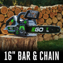 EGO POWER+ Chain Saw, 16” Battery Powered Chainsaw, Electric Cordless, Includes 56V 2.5Ah Battery and Charger – CS1611