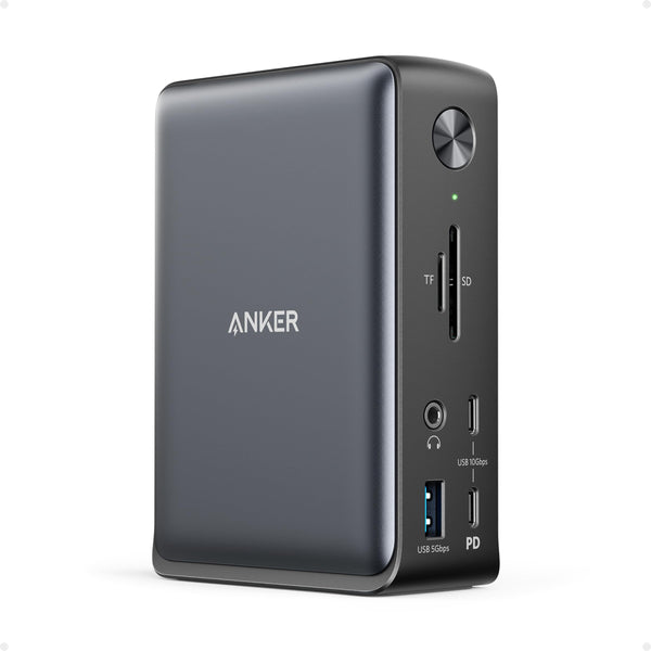 Anker Laptop Docking Station, 13-in-1 USB-C Docking Station, Triple Display with 2 x 4K HDMI and 1 x DP, 85W Charging for Laptop, 10 Gbps USB-C and 5 Gbps USB-A Data, Ethernet, Audio, SD