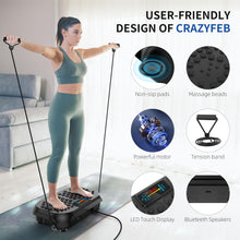 Vibration Plate Exercise Machine - CrazyFeb Vibration Plate for Lymphatic Drainage, Whole Body Vibrating Plate Exercise Machine - Waver Vibration Plate High-Intensity Fitness Equipment for Weight Loss