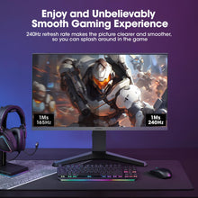 KOORUI 27 inch Gaming Monitor, WQHD (2560x1440) Computer Monitor, 240Hz, 1ms, AdaptiveSync Technology, HDR400, HDMI DisplayPort 2K Monitor, VESA Mountable, Tilt Adjustable, Eye Care, Black 27E3QK