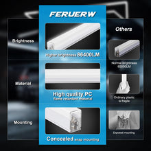 FERUERW Hexagon Garage Lights with Rectangle Frame, High Brightness 672W 86400LM 6500K, 14 Hex Grid for Garage, Shop, Basement, Car Detailing Shop etc. with Mounting Clip