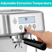 CASABREWS Espresso Machine with LCD Display, Powerful Milk Frother and Customizable Brewing Temperature, Provides Barista-Level Lattes and Cappuccinos