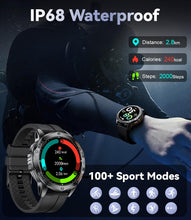 LIGE GPS Military Smart Watch for Men, LED Flashlight/Compass/45 Days Battery/IP68 Waterproof 1.43'' AMOLED Smartwatch, 100+ Sports Modes Fitness Tracker, Rugged Smart Watches for Android iOS