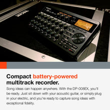 TASCAM DP-008EX 8-Track Digital Pocketstudio Multitrack Recorder, Built-in Mics, Songwriting, Battery Operated