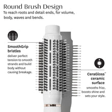 T3 AireBrush Round One-Step Volumizing Hair Dryer Brush, Blow Dryer Brush for Fast Drying and Styling with Multiple Heat and Speed Settings, 2.5