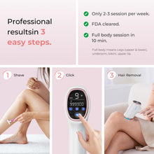 Laser Hair Removal for Women & Men, 45°F Ice-Cooling Contact, Safe & Virtually Painless Alternative to Salon IPL Hair Removal Device, Long-Lasting Hair Removal from Home, with Razor & Glasses