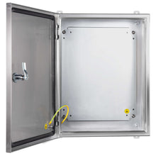 KWONONG Stainless Steel Enclosure, IP65 Waterproof Electrical Box for Indoor and Outdoor Projects, Includes Mounting Plate and Wall Bracket 450×350×200mm (18