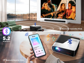 [Netflix Officially/AI Auto Focus] Smart Projector with WiFi and Bluetooth,Dolby Audio,DBPOWER Native 1080p Projector with Apps Built-in Netflix/Hulu/Disney+/Peacock, 600ANSI Movie Projector