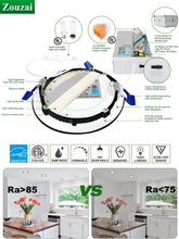 zouzai 24 Pack 4 Inch Black 5CCT Selectable Ultra-Thin LED Recessed Ceiling Light with Junction Box,9W Eqv 80W, Dimmable, led can Lights - ETL and Energy Star Certified