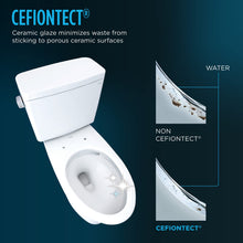 TOTO Drake Transitional Two-Piece Elongated 1.28 GPF Universal Height TORNADO FLUSH Toilet with CEFIONTECT, Cotton White - CST786CEFG#01