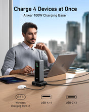 Anker Prime 27,650mAh Power Bank (250W) with 100W Charging Base, 3-Port Portable Charger, Smart App, Compatible with iPhone 16/15/14/13Series, MacBook, Samsung, Dell, AirPods