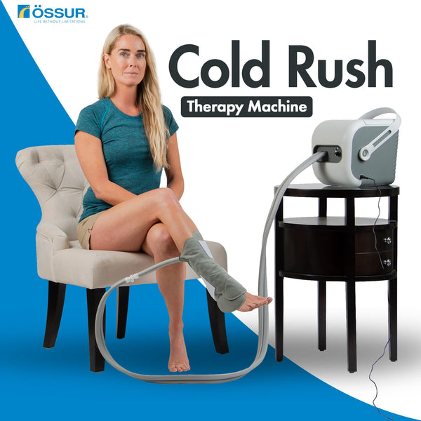 Ossur Cold Rush Therapy Machine System with Right Hip Pad - Ergonomic, Adjustable Wrap Pad - Quiet, Lightweight Cryotherapy Freeze Kit Pump - Best Ice Machine for Hip Surgery