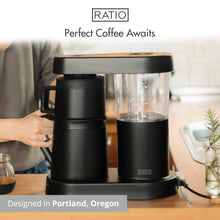 Ratio Six Coffee Maker Series 2, Automatic Pour Over Coffee Maker, Coffee Pot with 1.25-Liter/40-Ounce Brewing Capacity, Matte Black, Makes 2-8 Cups, 6.75