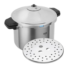 Kuhn Rikon DUROMATIC® Pressure Cooker 11” 8.45 qt family of 6 wide base for better braising, Stainless