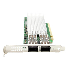 Lemspum 100G Ethernet Network Interface Card Dual QSFP28 Ports Converged Network Adapter Compatible Intel E810-CQDA2, PCIe 4.0 x16 NIC LAN Card Windows Server/Linux/VMware