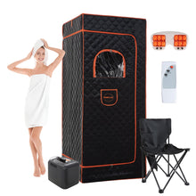 Portable Sauna, DOWYLIK Steam Sauna, Sauna Box with 3L Steamer, Portable Sauna for Home with Remote Control, Large Folding Chair, Massage Foot Wheel for Relaxation, Body Recovery, Skin Beauty