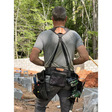 Perkins Builder Brothers Essential Tool Belt Set With Suspenders, Ideal for Framers, Carpenters and Contractors, Large Size, Black