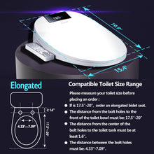 WLJBIDET Upgrade Bidet Toilet Seat Elongated, Rear and Feminine Wash, Unlimited Warm Water, Heated Seat, Warm Air Drying, Soft Close Lid, Sense Seat, Smart Bidet Seat Elongated Requires Electricity