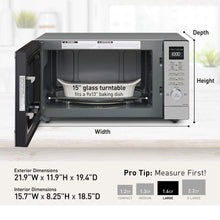 Panasonic NN-SD78LS 1.6 cu.ft Cyclonic Inverter Countertop Microwave Oven 1250Watt Power with Genius Sensor Cooking, cft, 19.44