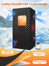 Portable Sauna Box for Home, Personal SPA Steam Sauna with 5 Min Fast Heating &15 Levels Heat, Warm Sauna Tent with 3L/1200W Steamer, Folding Chair, Remote Control for Body Relaxation, 32