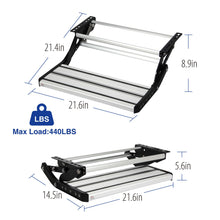 LEADALLWAY RV Step Camper Stair Folding Manual Single Drop Down Steps