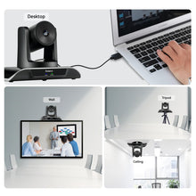 Tenveo PTZ Conference Camera 3X Optical Zoom 1080P 60FPS Wide View Angel Conference Room PTZ Camera USB3.0/HDMI/RS485/RS232 Works with Zoom Skype Teams for Room Meeting(VHD3UPro)