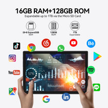 Android 13 Tablet 2025 Latest 10 inch Octa-Core Tablet, 128GB ROM+16GB RAM (8+8 Virtual)+1TB Expand, 5G WiFi Tablet with 13MP+8MP Camera, 8000 mAh Battery, 2 in 1 Tablet with Keyboard, Mouse, Case B