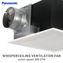 Panasonic FV-40VQ4 WhisperCeiling Spot Ventilation Fan - 390 CFM - Quiet Bathroom Ceiling Fan