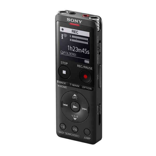 Sony ICD-UX570 Series Digital Voice Recorder (Black) with Built-in USB Bundle with 32GB microSD and Hard Carrying Case