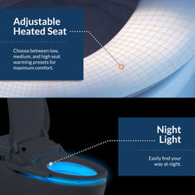 Bio Bidet Slim One Smart Toilet Seat in Round White with Stainless Steel Self-Cleaning Nozzle, Nightlight, Turbo Wash, Oscillating and Fusion Warm Water Technology