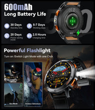 LIGE GPS Military Smart Watch for Men, LED Flashlight/Compass/45 Days Battery/IP68 Waterproof 1.43'' AMOLED Smartwatch, 100+ Sports Modes Fitness Tracker, Rugged Smart Watches for Android iOS