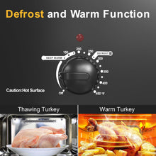 Sunvivi Roaster Oven, Electric Roaster Oven with Viewing Lid, 28lb 24-Quart Turkey Roaster with Unique Defrost/Warm Function, Large Roaster with Removable Pan & Rack, Stainless Steel, Black