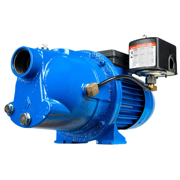 Little Giant Select Series LG-SWJ50 1/2 HP, 12.6 GPM Dual Voltage (115/230 Volts) Cast Iron Shallow Well Jet Pump, Blue, 97080504