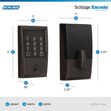 Schlage Encode Smart WiFi Deadbolt with Century Trim In Aged Bronze