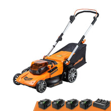 LawnMaster CLMF4821A Cordless Lawn Mower Brushless 48V MAX* 21Inch 3-in-1 Function with 4X24V MAX* 4.0Ah Battery and a Dual Charger