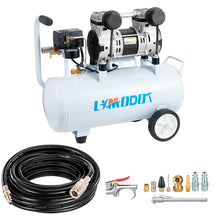 Quiet Air Compressor, Only 68dB, 5 Gallon Steel Tank, 2.8CFM @ 90PSI, Oil-Free, Electric Air Compressor Perfect for Woodwork Nailing, Garage, Car, Pneumatic Tool, Includes 11 Accessories