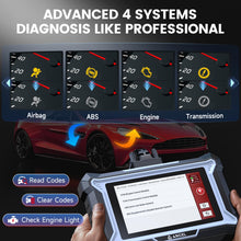 ANCEL DS100 OBD2 Scanner - ABS, SRS, Transmission & Check Engine Code Reader with 7 Reset, Oil/Brake/BMS/SAS/ETS Reset, ABS Auto Bleeding, Gear Learning, Lifetime Free Update, Online Customer Service