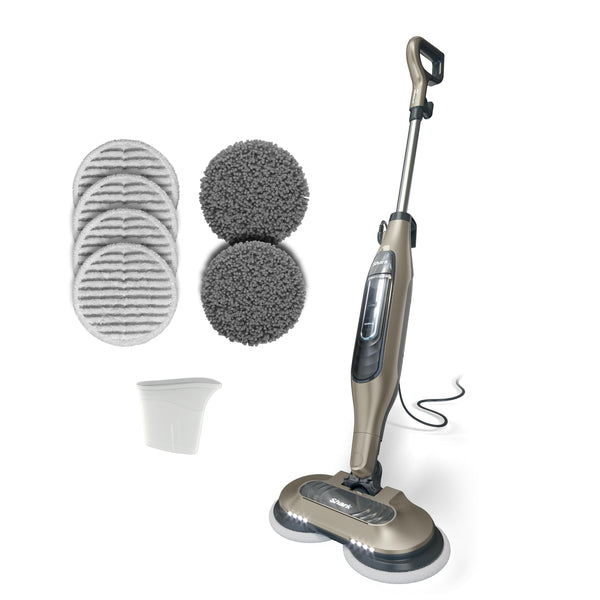 Shark All-in-One Scrubbing & Sanitizing Hard Floor Steam Mop, Designed for Hard Floors, with 4 Dirt Grip Soft Scrub Washable Pads, 3 Steam Modes & LED Headlights, S7005