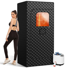 Portable Sauna Box for Home, Personal SPA Steam Sauna with 5 Min Fast Heating &15 Levels Heat, Warm Sauna Tent with 3L/1200W Steamer, Folding Chair, Remote Control for Body Relaxation, 32