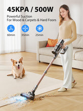 Vacuum Cleaners, 45KPa Powerful Suction Cordless Vacuum Cleaner with LED Touch Display, 60mins Runtime Lightweight Stick Vacuums，Handheld Vacuums for Home, Pet Hair