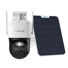 REOLINK Dual Lens Cellular Security Camera, 4G LTE Auto Tracking No WiFi Solar Powered Outdoor Camera, 6X Hybrid Zoom, 4K Color Night Vision, Motion Alert, Playback, TrackMix LTE + Solar Panel