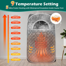 Portable Steam Sauna, Personal Sauna for Home,Steam Sauna,Sauna Box Sauna Tent with 3L Steamer, UV Atomization, Cycling Timer and 9 Levels - Silver