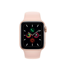 Apple Watch Series 5 (GPS + Cellular, 44MM) - Gold Aluminum Case with Pink Sand Sport Band (Renewed)